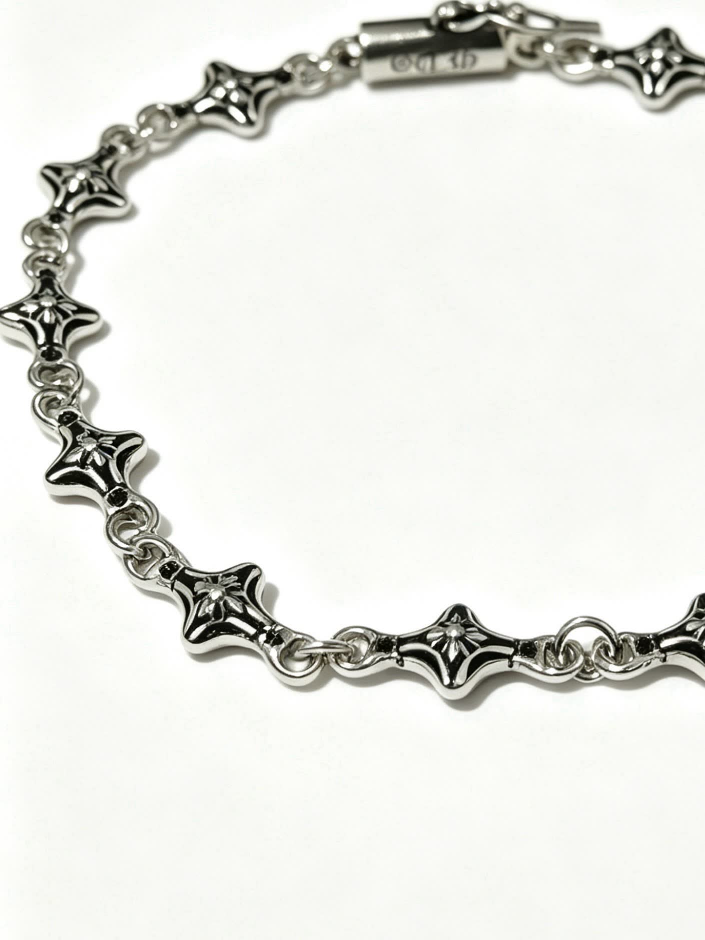 Chrome Hearts Sterling Silver Star Charm Bracelet